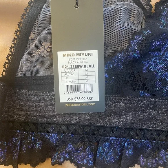 Pleasure State Miko Miyuki Soft Cup Bra Black Aurora - Picture 7 of 13